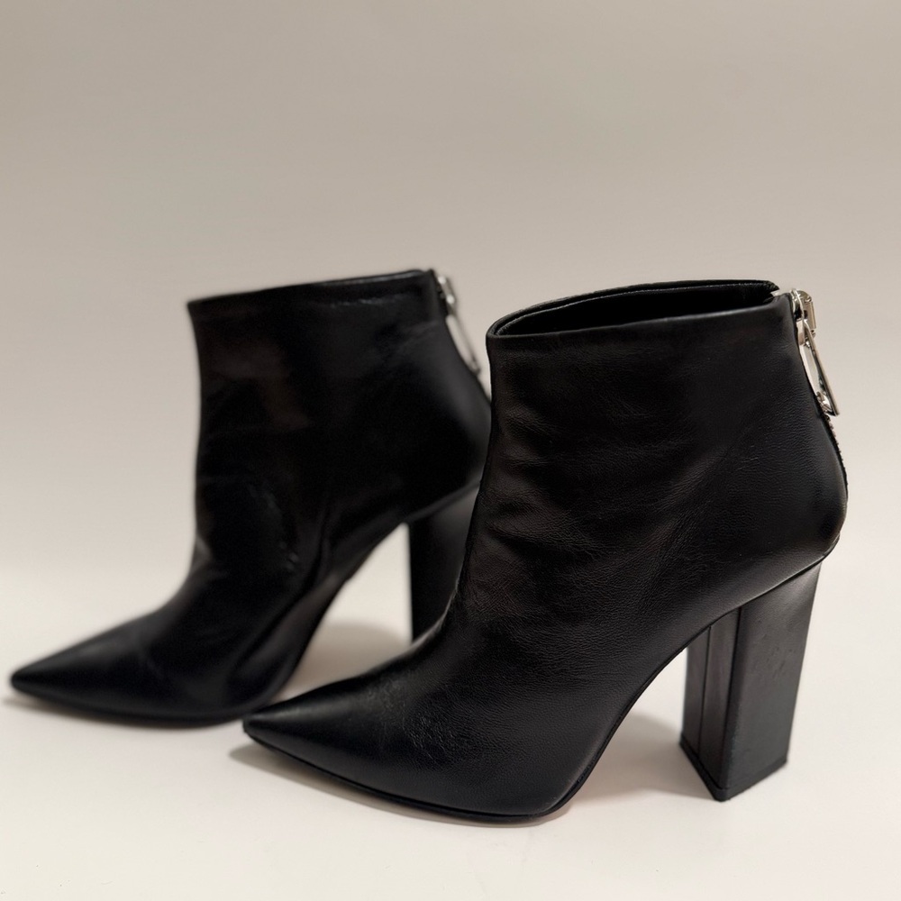 Tamara Mellon Moto Black Ankle Booties